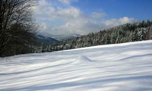 Roksana Sikora - Zimowy krajobraz na wiślańskie góry i lasy